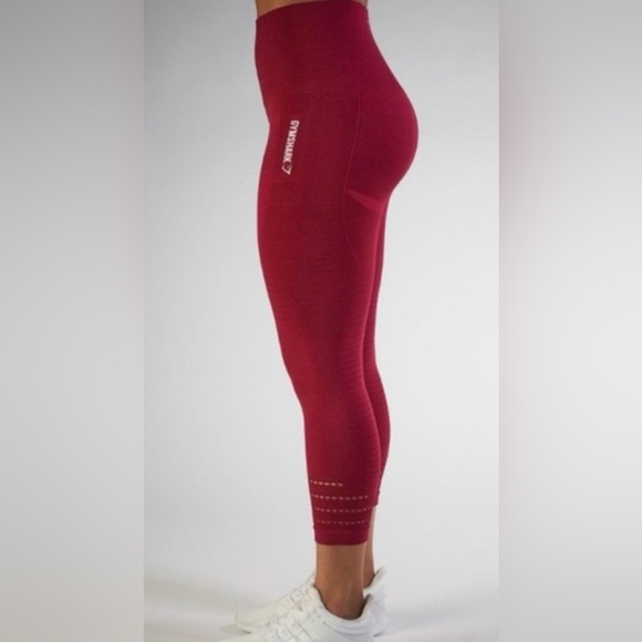 Gymshark Pink Red Leggings Size S - Picture 3 of 13